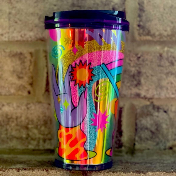 NWT🌈Tim Singleton Starbucks 2023 Pride Fan Dichroic Plastic Cold Brew Cup, 16oz - Picture 5 of 11